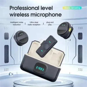 SX21 Wireless Microphone Same as Hollyland Lark M2. Interview, Live Broadcast, Audio Video Recording Clip on Collar Microphone. Noise Reduction Lavalier Lapel Mini Microphone